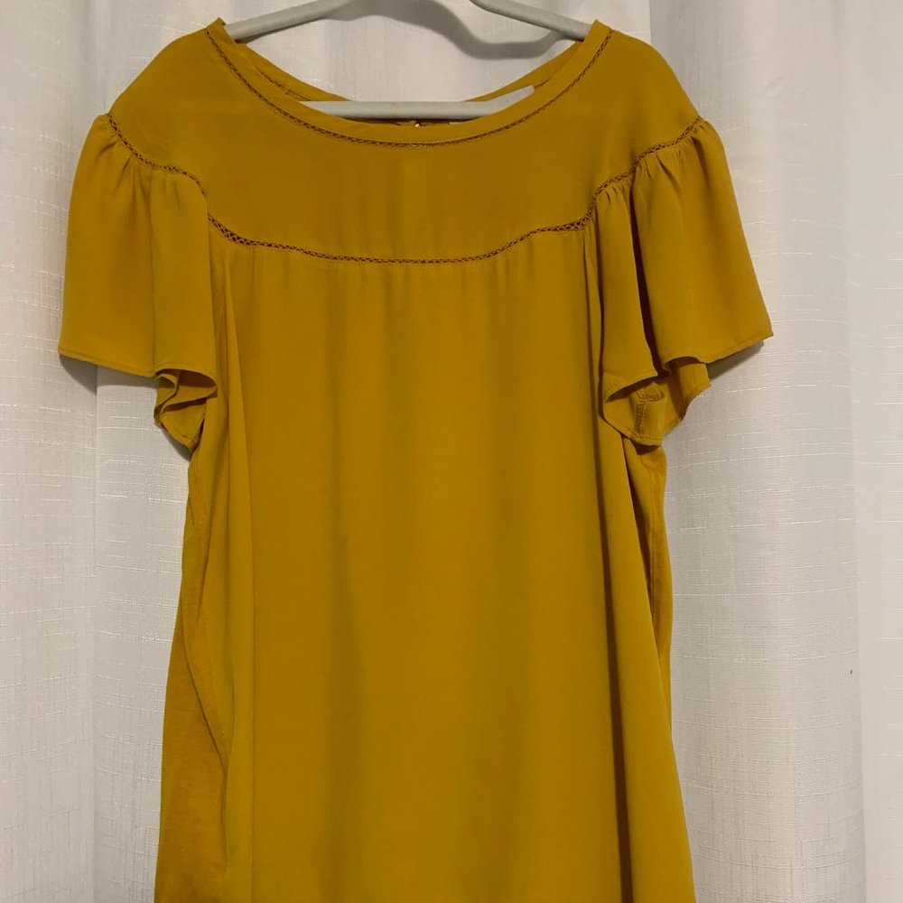 Loft Mustard top boho size small